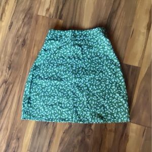Green floral Hollister skirt